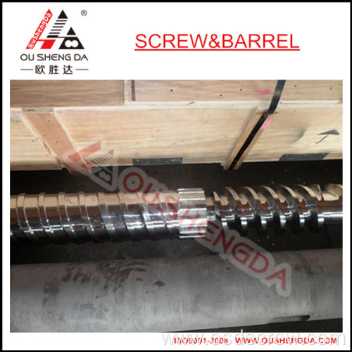 Single extruder vented screw barrel for compounding pelleting